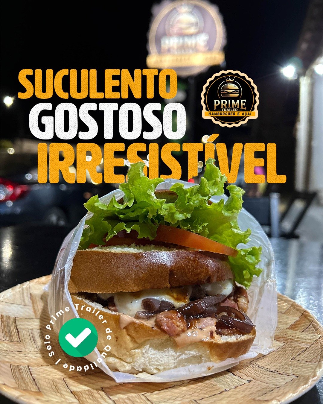 Delicioso hambúrguer artesanal