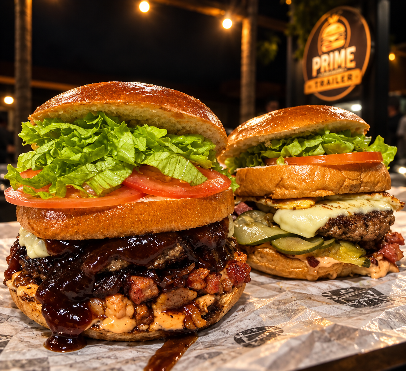 Combo: Burger Costela + Burger Flix